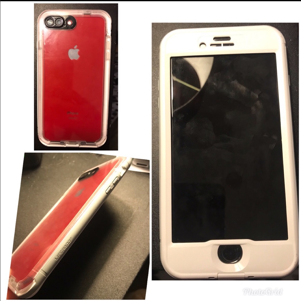 iPhone 8plus life-proof nuud case.